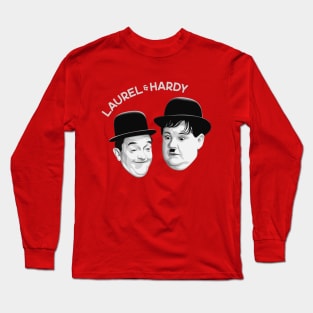 Laurel & Hardy (Monochrome) Long Sleeve T-Shirt